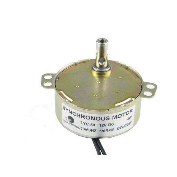 CHANCS TYC-50 Synchronous Motor 12V DC 5-6RPM CW/CCW 4W Electric Gear Motor for Christmas Decorations