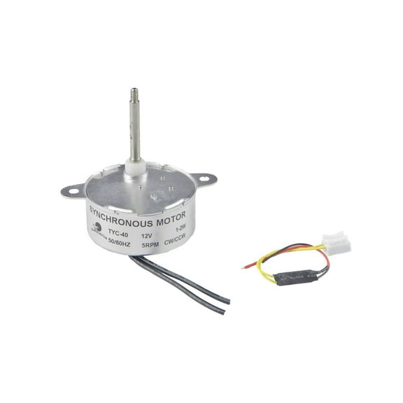 CHANCS TYC40 Small Synchronous Motor DC 12V 5RPM Shaft 33mm CW/CCW Electric Motor for Decorative Colored Lights
