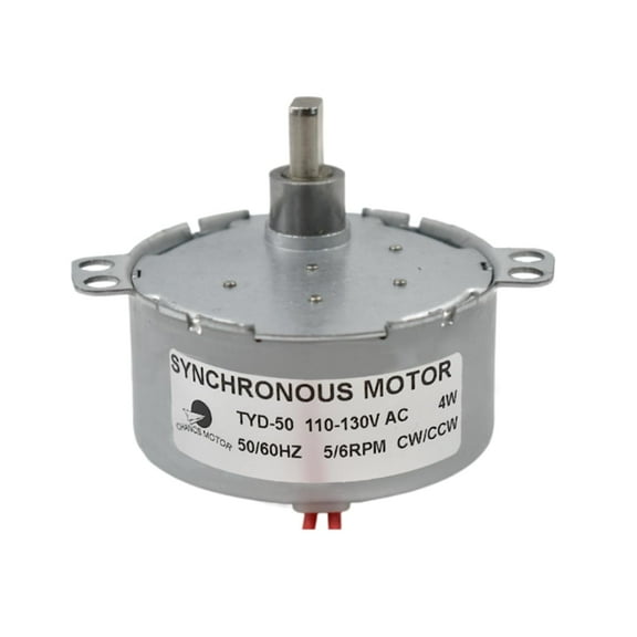 CHANCS TYD-50 Synchronous AC Motor 110V 5-6RPM CW/CCW Small Electric Gear Motor Flush Shaft 14.5mm for Electric Fireplace