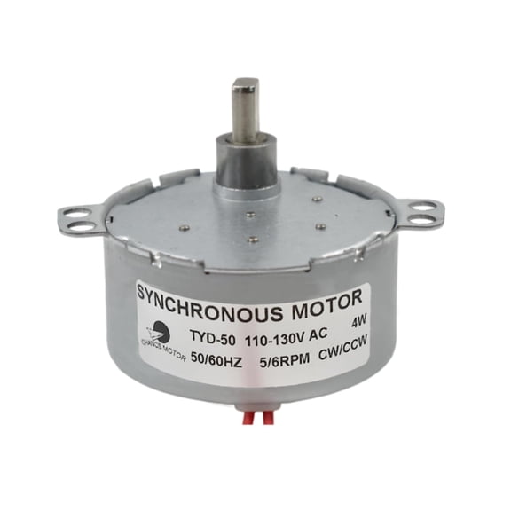 CHANCS TYD-50 Synchronous Motor 110V AC 5-6RPM CW/CCW Flush Shaft 10mm Gear Motor Electric Motor