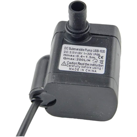 CHANCS USB-1020 Lift 200L/H DC Mini Submersible Water Pump 3.5-9V with USB for USB Power