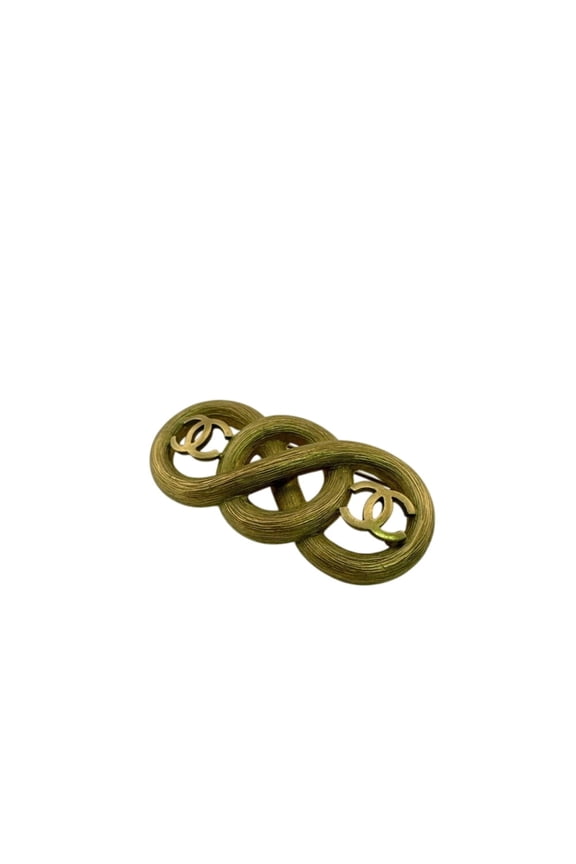 Pre-Owned CHANEL 95C Coco Mark Brooch Pin 1995 Cruise Collection Infinity Gold
