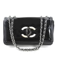 thumbnail image 1 of Pre-Owned CHANEL Shoulder Bag Patent Leather Black Silver Women's e60053g (Good), 1 of 5