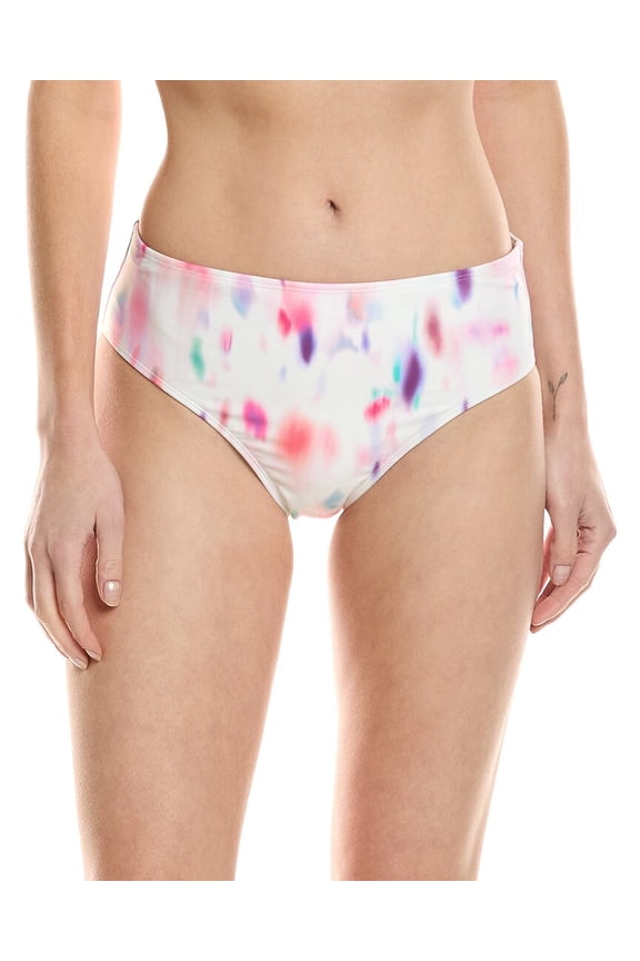 womens Classic Mid-Rise Bikini Bottom, s, White