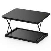 Uncaged Ergonomics CHANGEdesk Mini Compact Standing Desk Converter, 27.5 x 19.5 in., 4 Heights, Fully Assembled, Black
