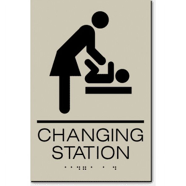 CHANGING STATION Women Sign-Taupe / Black (1 Unit) - Walmart.com