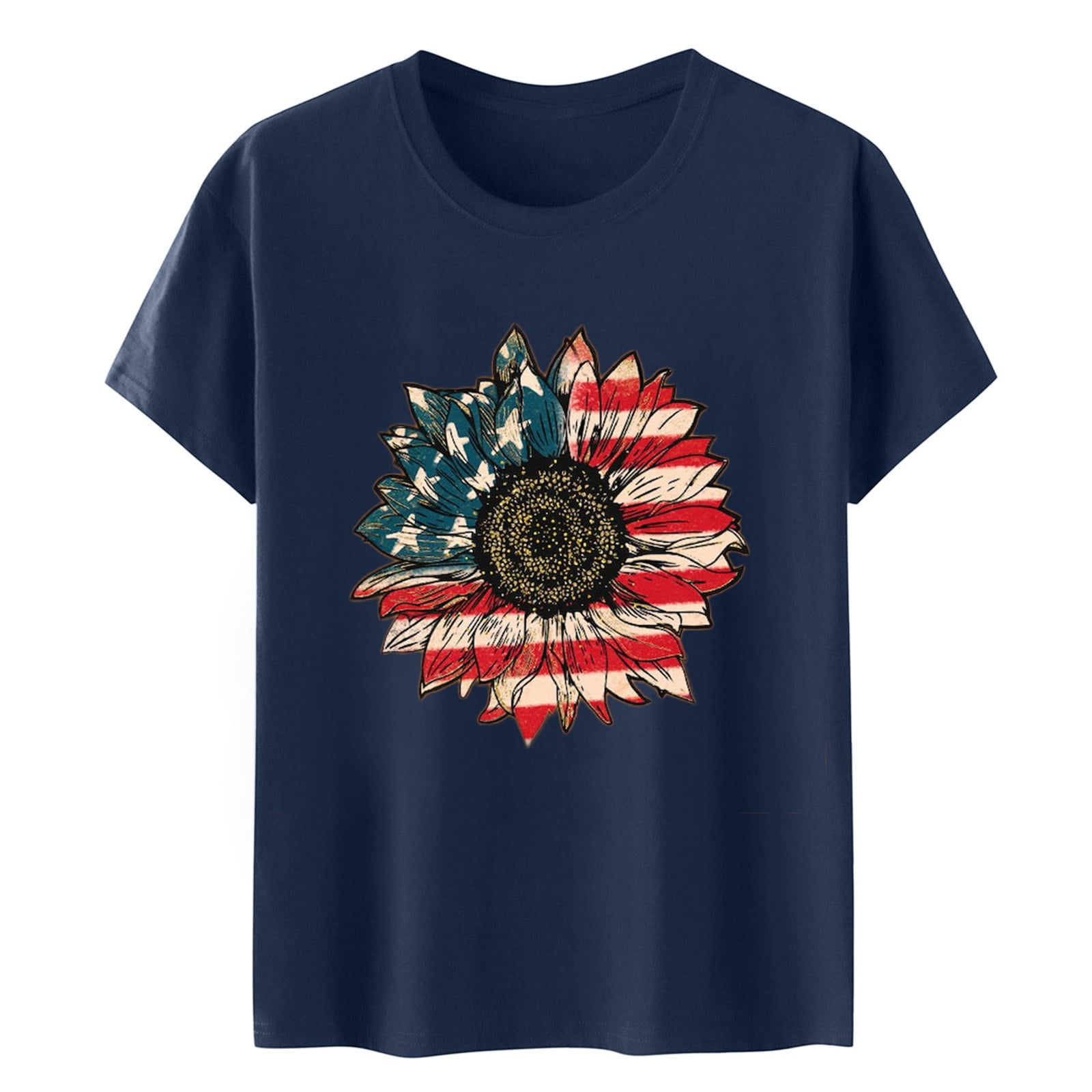 CHANGMOO Basic T Shirts Independence Day on Sale Cute Graphic Tees
