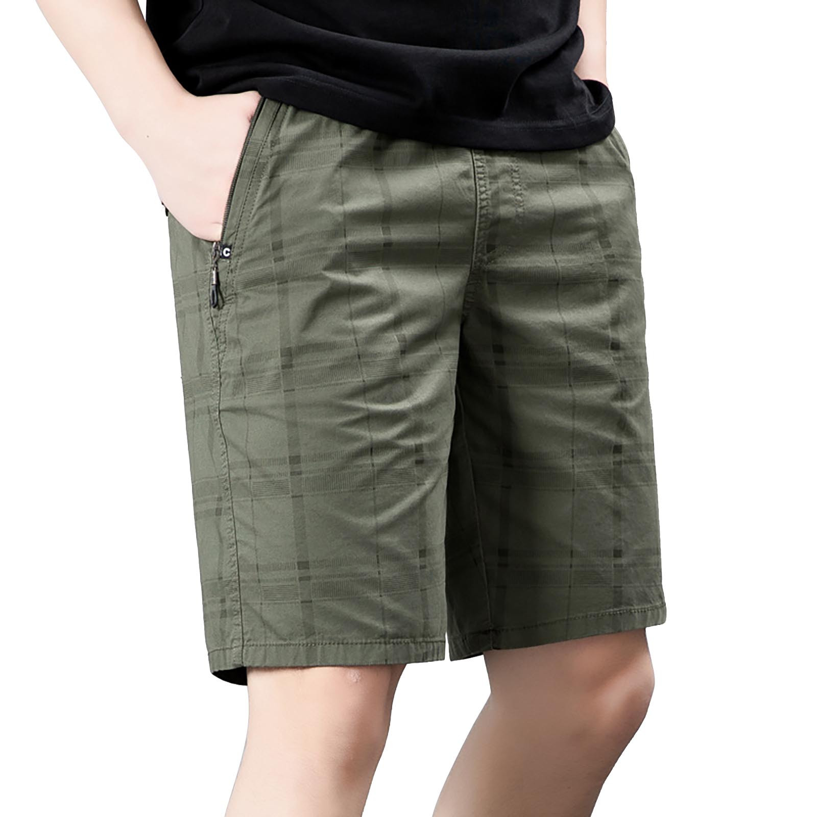 CHANGMOO Below The Knee Shorts for Men 2024 Summer New Style Short
