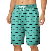 CHANGMOO Big And Tall Swim Trunks For Men - Print Beach Elastic Waist Loose 11 Inch Inseam Shorts Men Mens Board Swim Trunks