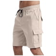 thumbnail image 1 of CHANGMOO Male Summer Solid Color Plus Size Casual All Shorts Fashionable Woven Cargo Pants With Pockets, 1 of 8