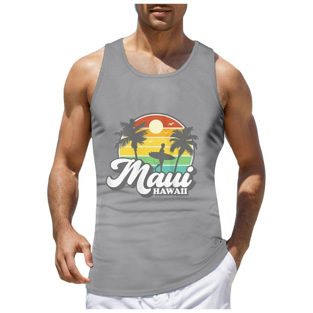 CHANGMOO Mens Muscle Tank Tops Slim Fit Tank Top Clearance Mens Tank