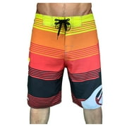CAHNGMOO CHANGMOO Mens Swim Trunks 28 Inch Inseam - Print Beach Elastic Waist Leisure Mens Board Shorts Swimwear Mens Board Shorts Long