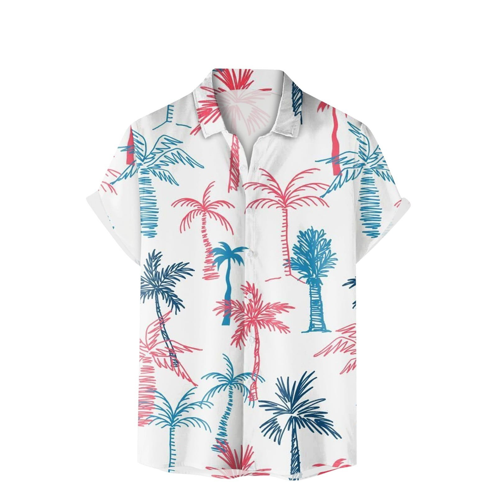 CHANGMOO Slim Fit Hawaiian Shirts for Men Button Down Men's Hawaiian Shirts Board Mens Short