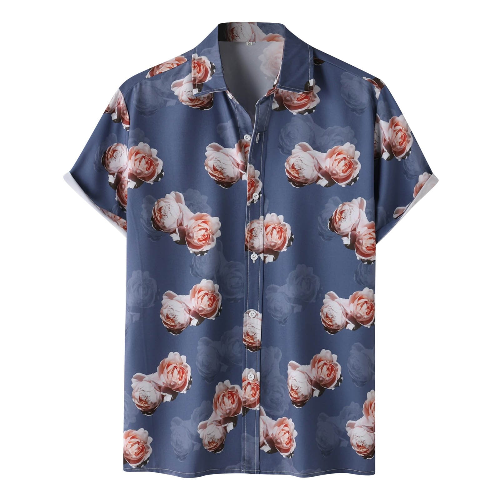 CHANGMOO Slim Fit Hawaiian Shirts for Men Button Down Mens Golf