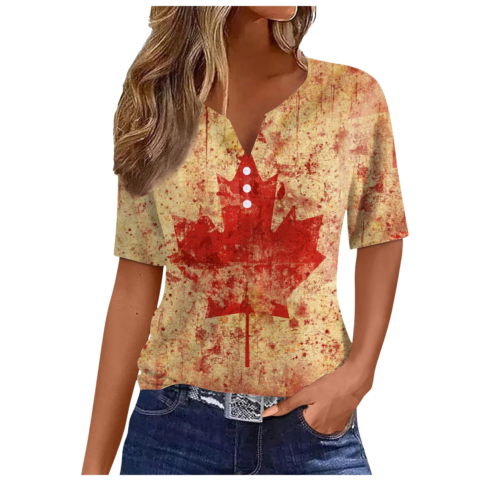 CHANGMOO Summer Casual Print 4th of July Clothes Independence Day on