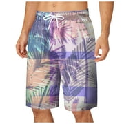 CHANGMOO Swim Trunks Men 11 Inch - Print Beach Elastic Waist Leisure Mens Xs Swim Trunks Mens Board Swim Trunks