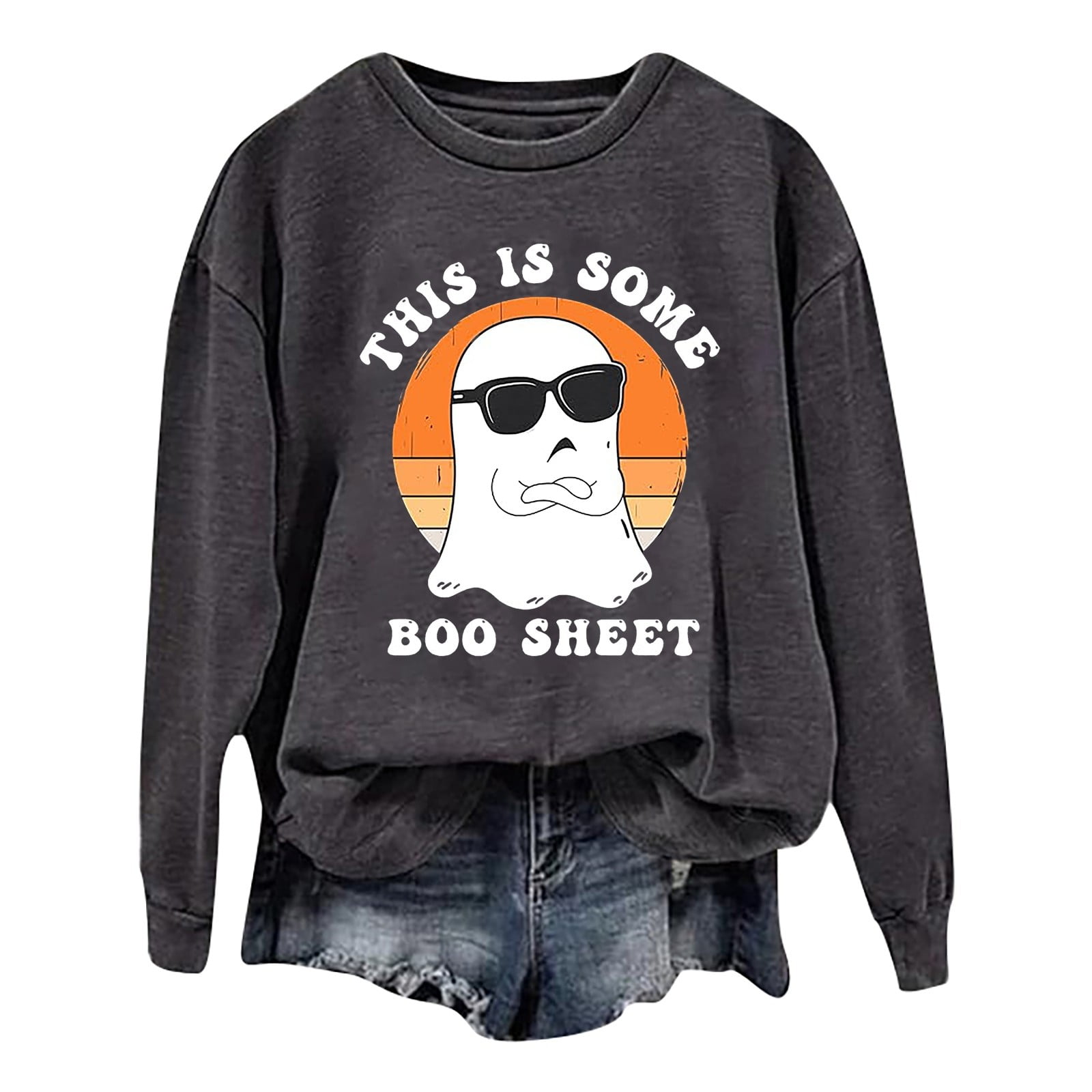 CHANGMOO THIS IS SOME BOO SHEET Sweatshirt Halloween Sweatshirts for