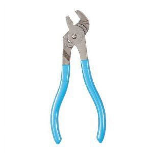 CHANNELLOCK 424 Straight Jaw Tongue & Groove Pliers, 4.5-inch, 1/2-inch Jaw Capacity, 3 Adjustments, 90° Teeth Grip in Both Directions, Made in USA, Polished Steel