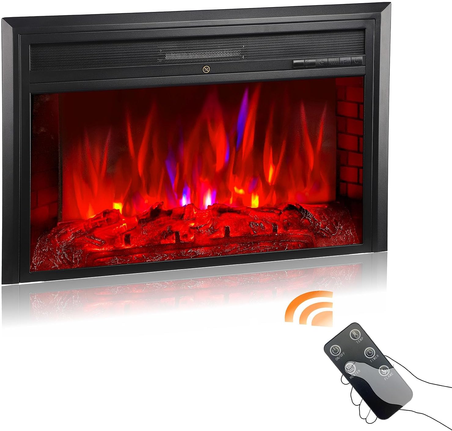 CHAOCHUANG Electric Fireplace Insert, 28 Inch Recessed Fireplace Heater