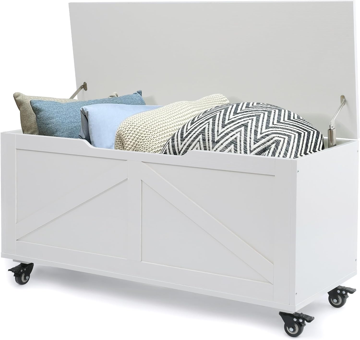 CHAOCHUANG Storage Chests, Retro Storage Bench and Trunks with Wheels