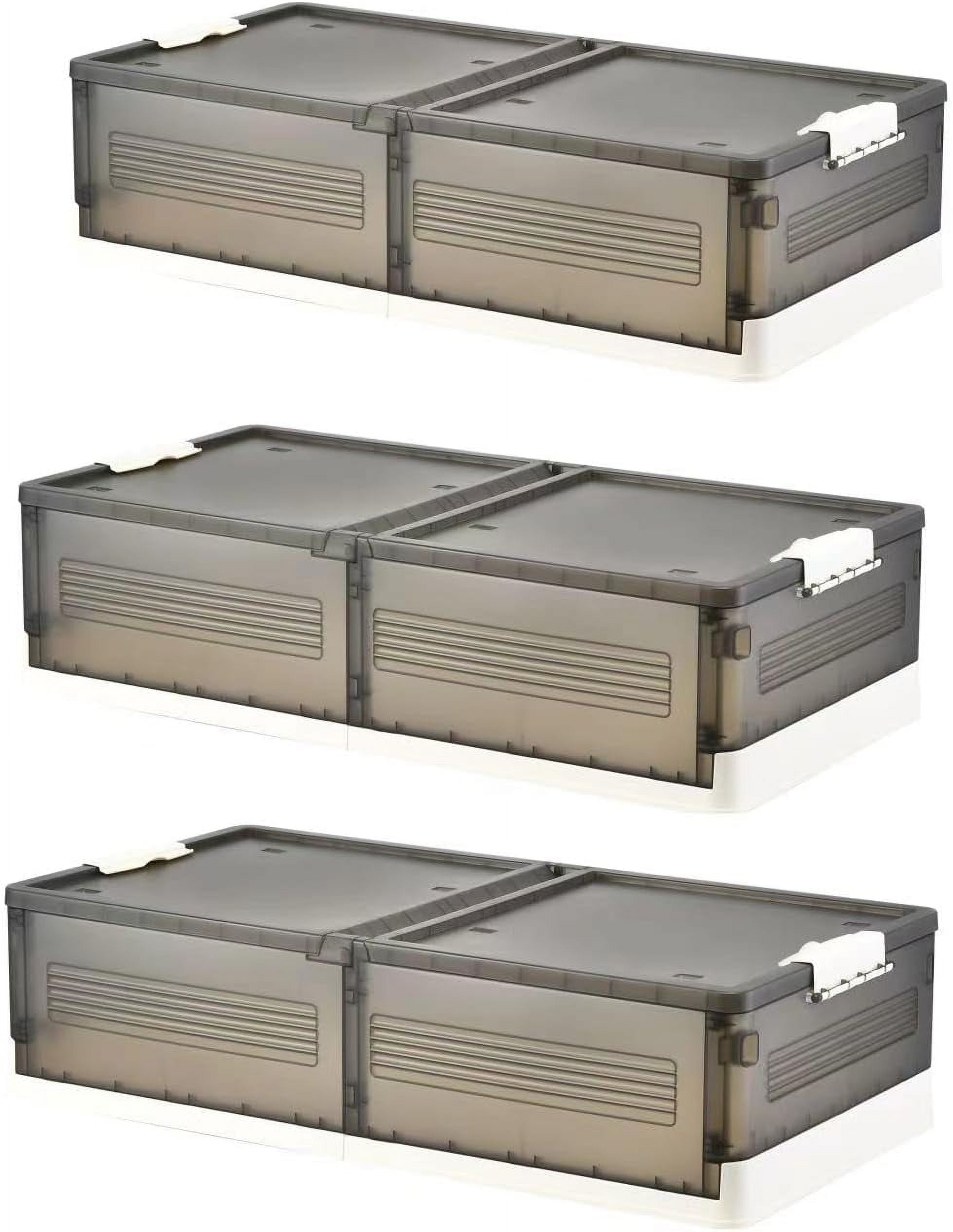 CHAOCHUANG Under Bed Storage Containers, Plastic Under Bed Storage Bins