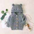 CHAOLEI Baby Girl Boy Winter Jacket Warm Coat Knit Outwear Hooded