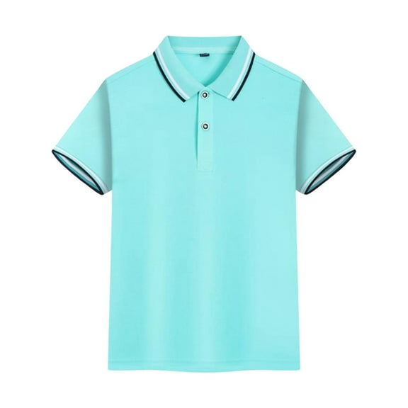 REDARER Boys' Girl Big School Uniform Polo Short Sleeve Summer Stain Guard Polo Shirts for Kids 100%Cotton -Z2 Mint Green,5-6 Years