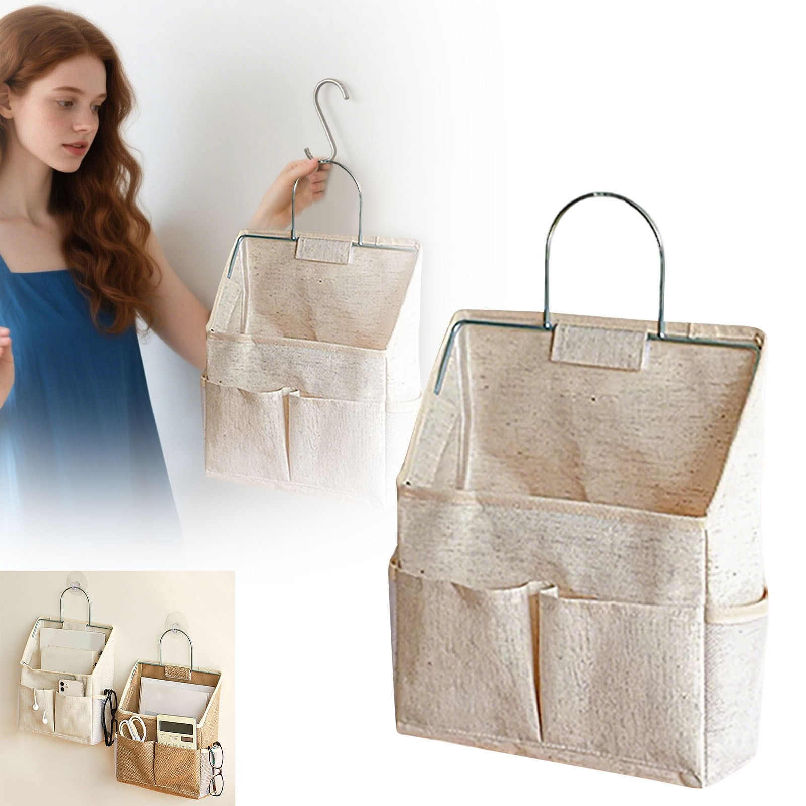 CHAOLEI Linen Storage Boxes Natural Fabric Decorative Organizer for