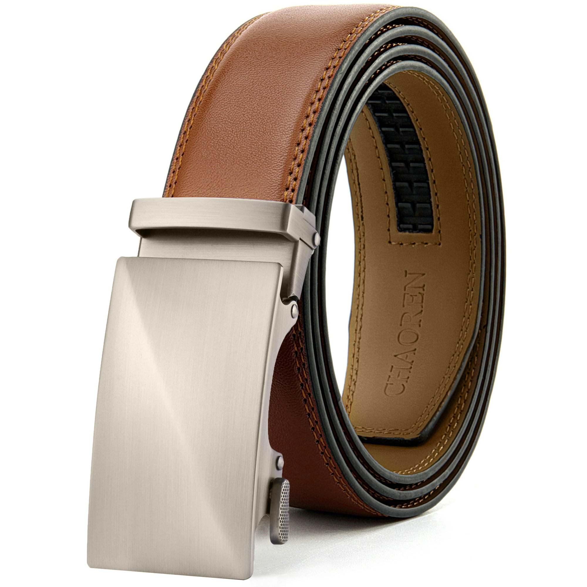 Genuine Leather Belts for men Designer Belt Male Vintage Automatic Buckle  Luxury Strap Ratchet Belt For Jeans