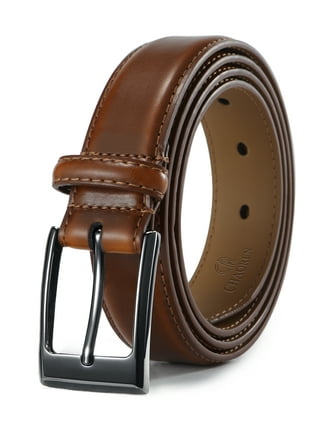 1.25(32mm) Men's Cognac Full Grain Leather Belt Handmade in Canada by