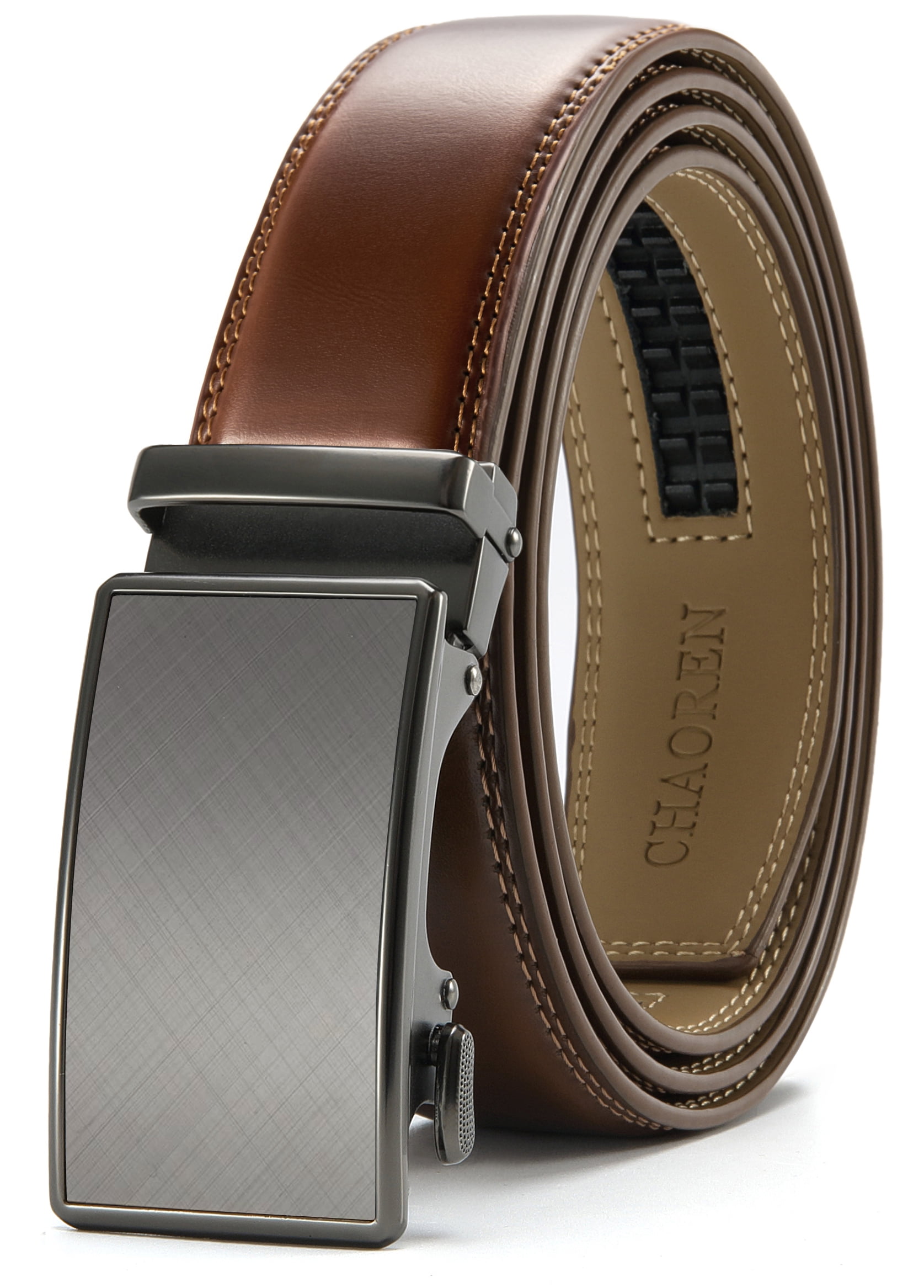 CHAOREN Men's Full Grain Leather Belt - Italian Leather, 1.5" Wide, Casual & Work Wear