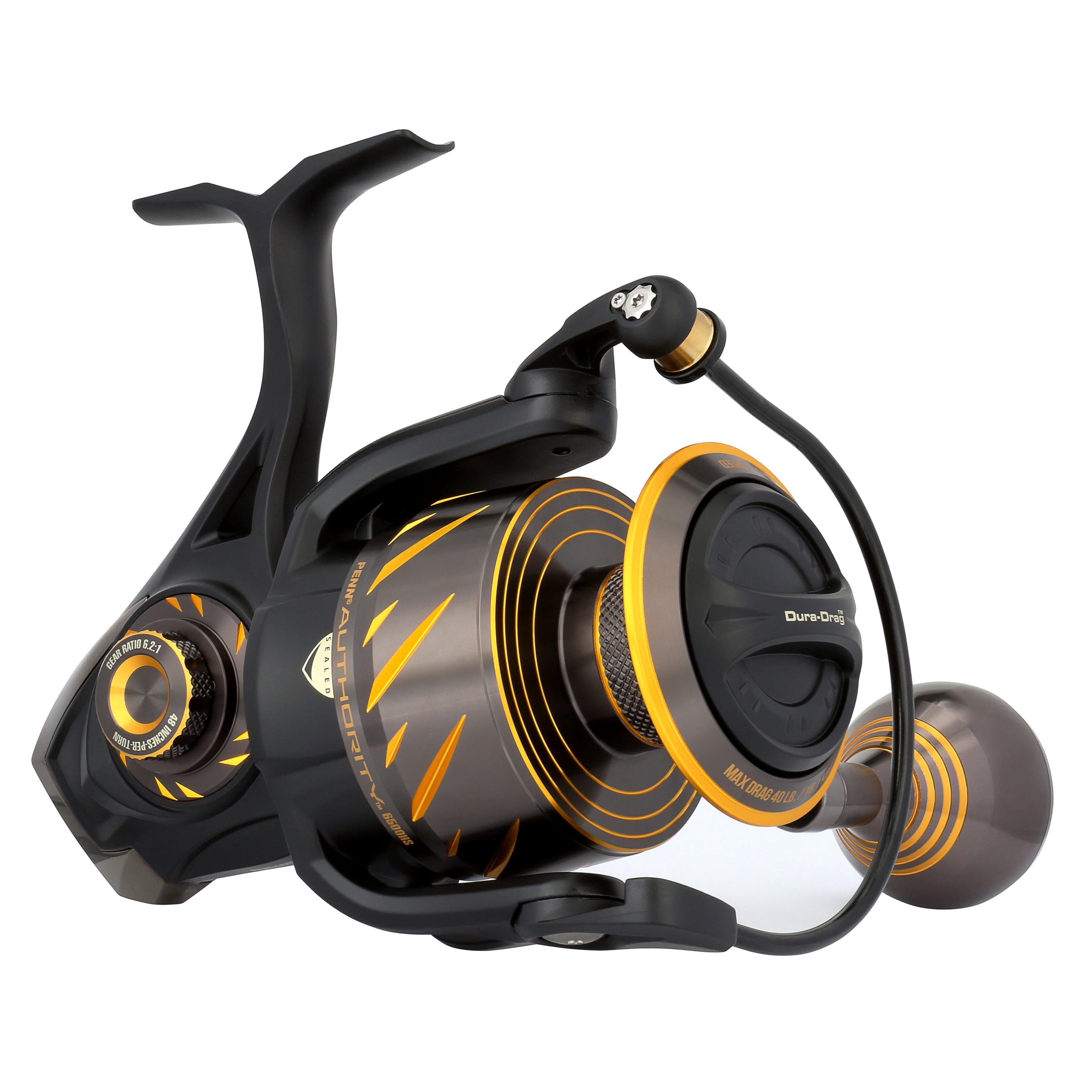PENN Authority® Spinning, 6500 Size Fishing Reel, IPX8 Sealed Body, Full Metal Body, CNC Gear Tech