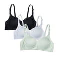 thumbnail image 1 of CHAOYUNYI 3/5 Pack Lightly Padded Bras for Girls,Teens and Petite Women,Solids Training Bras Adjustable Strap Youth Sports Bras, 1 of 7