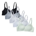 thumbnail image 1 of CHAOYUNYI 3/5 Pack Lightly Padded Bras for Girls,Teens and Petite Women,Solids Training Bras Adjustable Strap Youth Sports Bras, 1 of 7