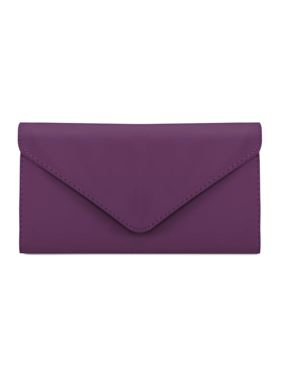 Card Holder Women's Envelope Wallet, Purple
