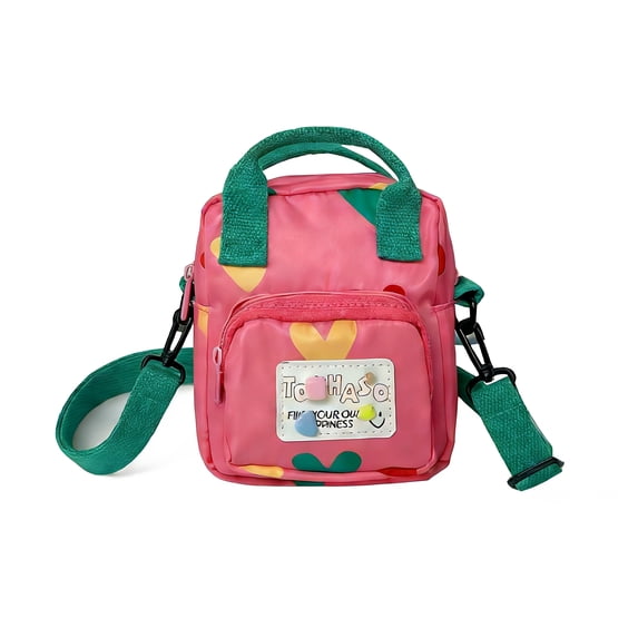CHAOYUNYI Cute Bag Heart Print Backpack Adjustable Shoulder Straps Compact Size for School Students,Travel,Daily Use