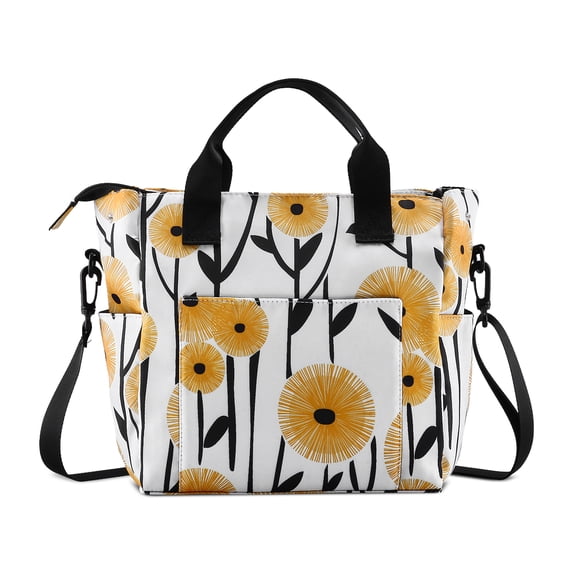 CHAOYUNYI Over the Shoulder Bags for Women Crossbody Handbag Medium Size, Multiple Pockets, Adjustable Strap, Anti-water Fabric, Dandelion