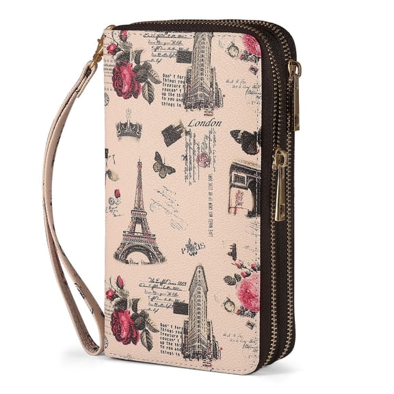CHAOYUNYI RFID Blocking Women's Wristlet Wallet, Floral