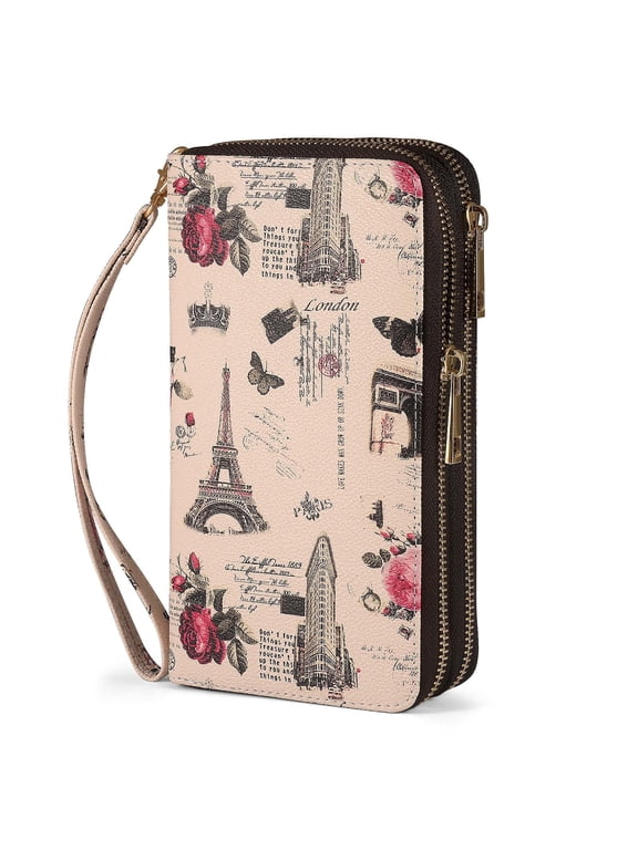 RFID Blocking Women's Wristlet Wallet, Floral