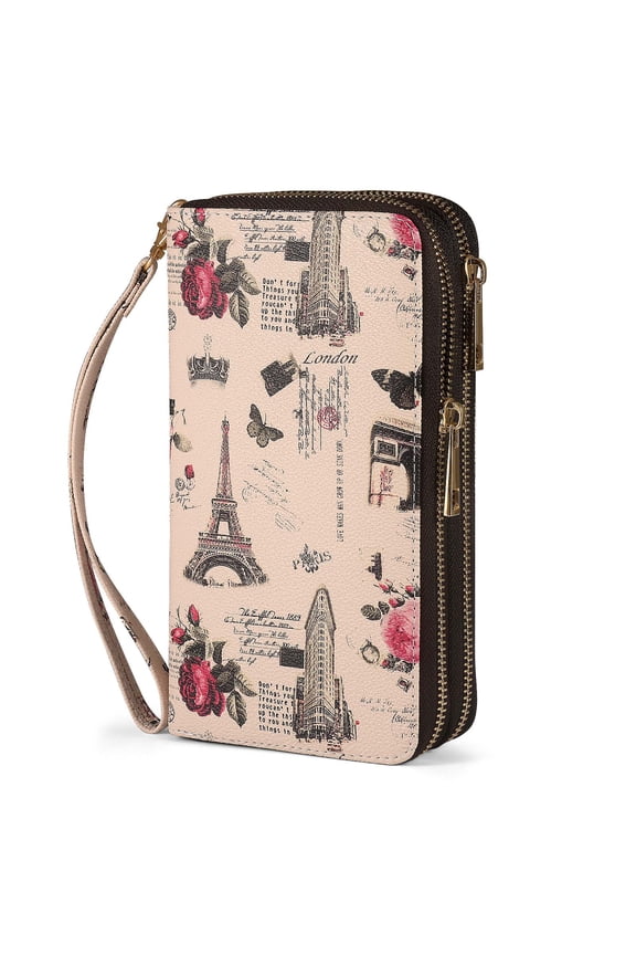 RFID Blocking Women's Wristlet Wallet, Floral