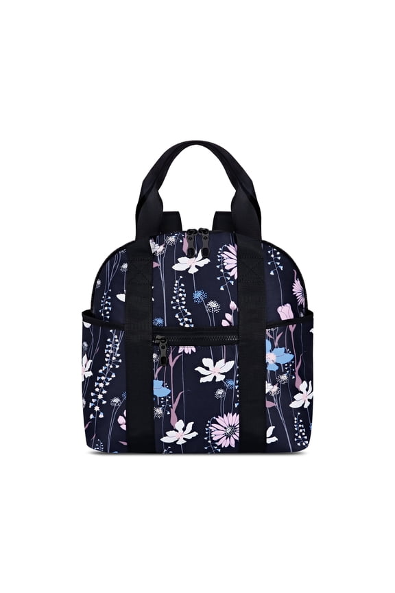 Women’s Backpack Bag Medium Size with Trolley Sleeve, Adjustable Strap/ Top Handle, Water Resistant Travel Daypack, Dreamy Flower