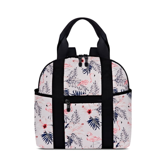 CHAOYUNYI Women’s Backpack Bag Medium Size with Trolley Sleeve, Adjustable Strap/ Top Handle, Water Resistant Travel Daypack, Flamingo
