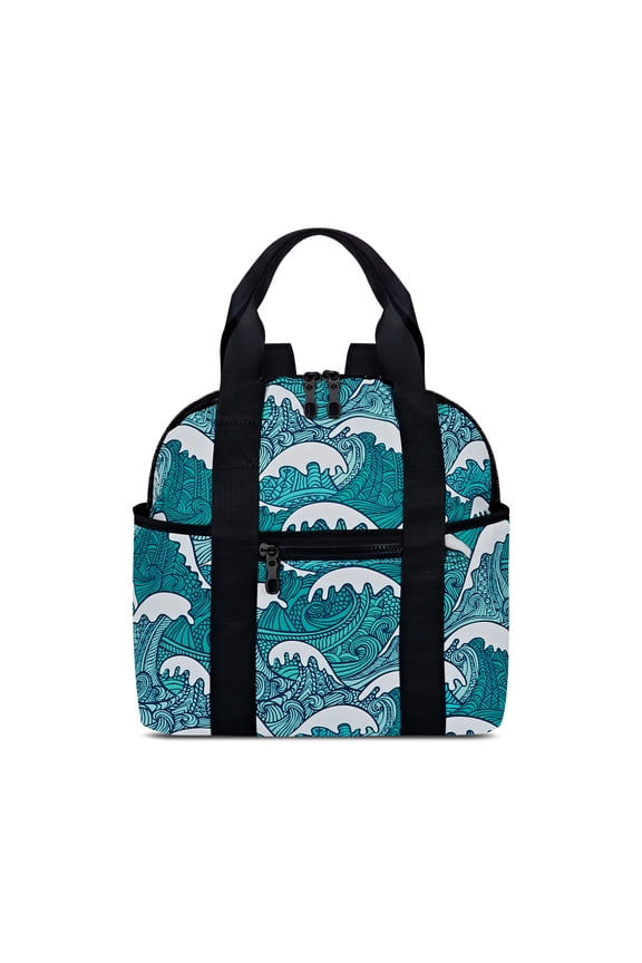 Women’s Backpack Bag Medium Size with Trolley Sleeve, Adjustable Strap/ Top Handle, Water Resistant Travel Daypack, Tide Blue