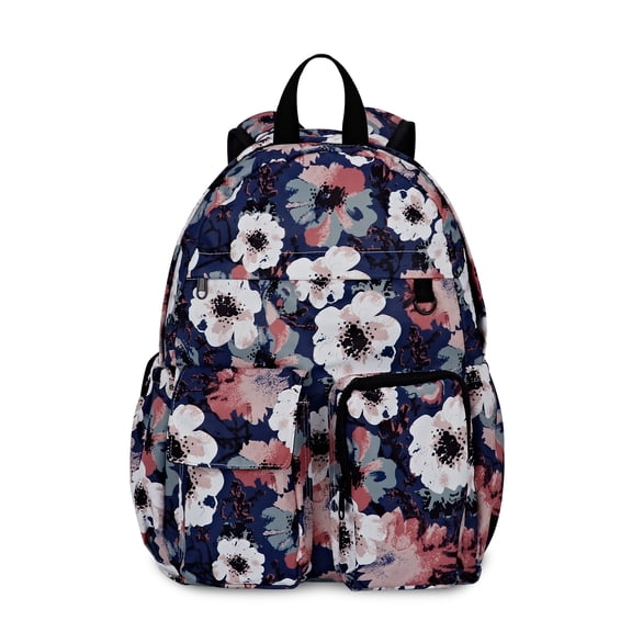 CHAOYUNYI Women's Water-resistant Daypack Backpack, 15.6 Inch Laptop Compartment & Anti-Theft Pocket, Adjustable Padded Straps for Commuting, Travel, Work, College, Anemone