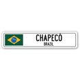 thumbnail image 1 of CHAPECO BRAZIL Street Sign Brazilian flag city country road wall gift, 1 of 5