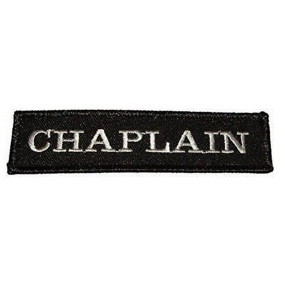 CHAPLAIN NAME TAPE STYLE PATCH SPIRITUAL ADVISOR RELIGION FAITH MC MOTORCYCLE CL