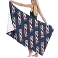 thumbnail image 1 of CHAPLLE Barber Pole Flag 3 Piece Bathroom Rugs Set Bath Rug Contour Mat and Toilet Lid Cover, 1 of 2
