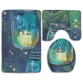 thumbnail image 1 of CHAPLLE Be A Light Garden Flag Inspirational Candles 3 Piece Bathroom Rugs Set Bath Rug Contour Mat and Toilet Lid Cover, 1 of 2