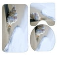 thumbnail image 1 of CHAPLLE Beach Seashell 3 Piece Bathroom Rugs Set Bath Rug Contour Mat and Toilet Lid Cover, 1 of 2
