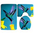 thumbnail image 1 of CHAPLLE Beautiful Hummingbird 3 Piece Bathroom Rugs Set Bath Rug Contour Mat and Toilet Lid Cover, 1 of 2